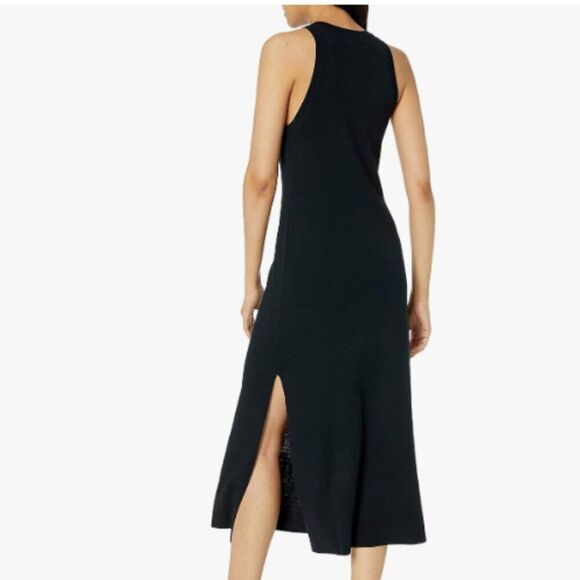 High Neck Side-Slit Maxi Sweater Dress Medium NWT, Minimalist, Chic, - Picture 3 of 6